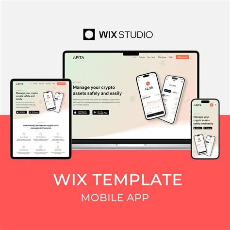 Wix Template for Mobile App Landing Page | Modern Web Design | Apita