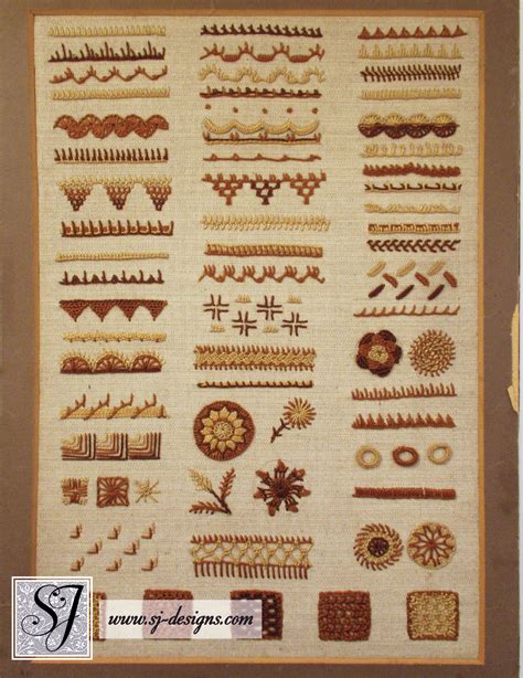 1930s embroidery stitch sampler | SJ Designs