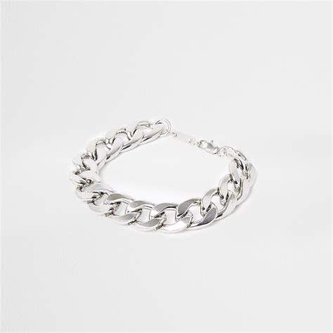 Silver chain bracelet | River Island