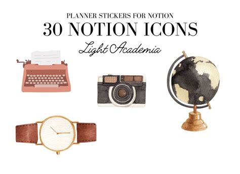 Light Academia Notion Icons Notion Covers Notion Customization Notion