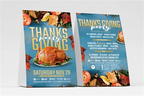 Thanksgiving Party Flyer Template Psd Ai And Vector Brandpacks