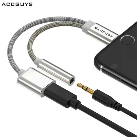 Accguys Audio Cable Adapter For Iphone X 8 7 Plus Earphone Cable For