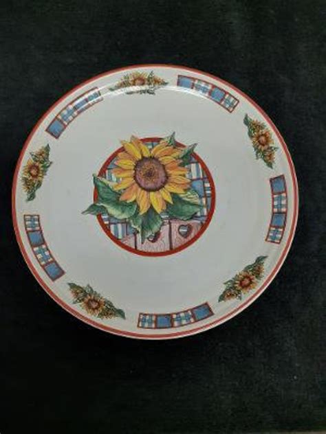 International Tableworks Sunflower Pattern Dinner Plate Etsy