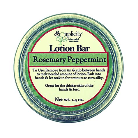 Rosemary Peppermint Lotion Bar Soaplicity