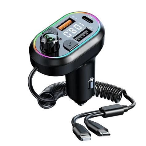 Transmetteur Fm Bluetooth Pour Voiture Qc Chargeur Rapid Voiture W