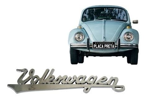 Letreiro Emblema Volkswagen Manuscrito Fusca Brasília Kombi MercadoLivre