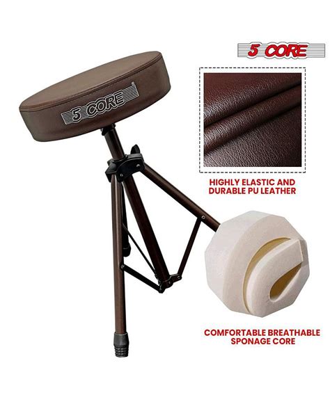 5 Core Drum Throne • Height Adjustable Guitar Stool • Thick Padded