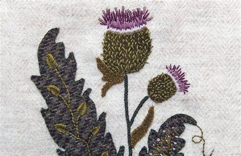 Jacobean Flower Wool Applique Hand Embroidery Pattern Jac