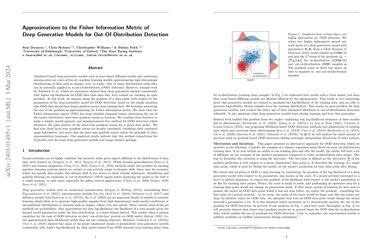 Approximations To The Fisher Information Metric Of Deep Generative