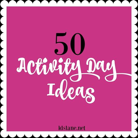 50 LDS Activity Day Ideas Activity Days Lds Activity Activity Day Girls