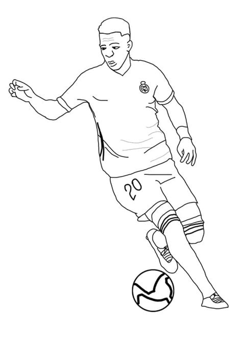 Dibujos De Futbolista Brit Nico Jude Bellingham Para Colorear Para