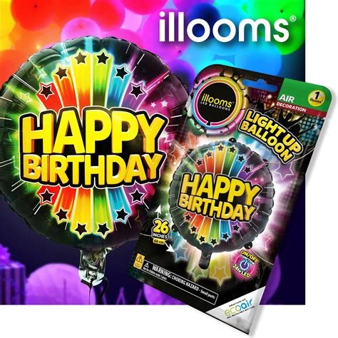 Illooms Led Balloons Happy Birthday Pack Woolworths