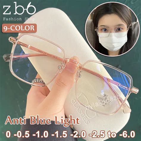 Clear Frame Anti Blue Light Myopia Glasses To Korean Fashion