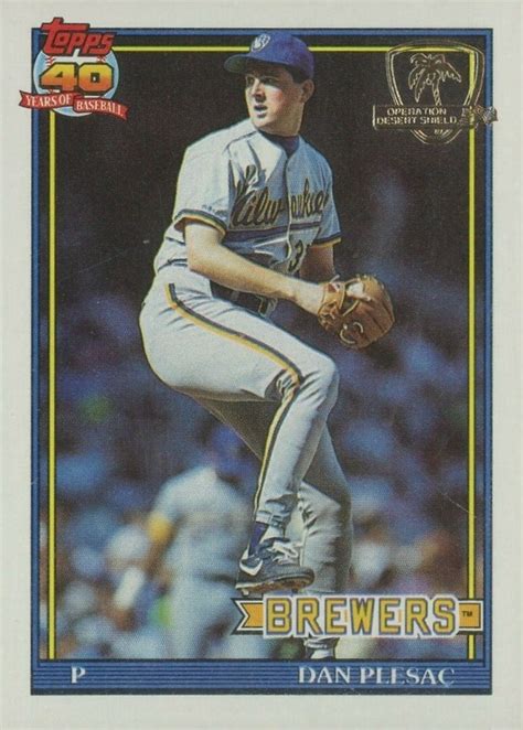 Topps Desert Shield Dan Plesac Baseball Vcp Price Guide