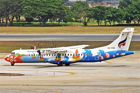 HS PGB ATR 72 212A 500 Bangkok Airways Phuket Spl Livery BKK 31MAR06