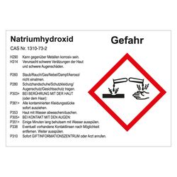 GHS Aufkleber Natriumhydroxid Intern Aufkleber Shop