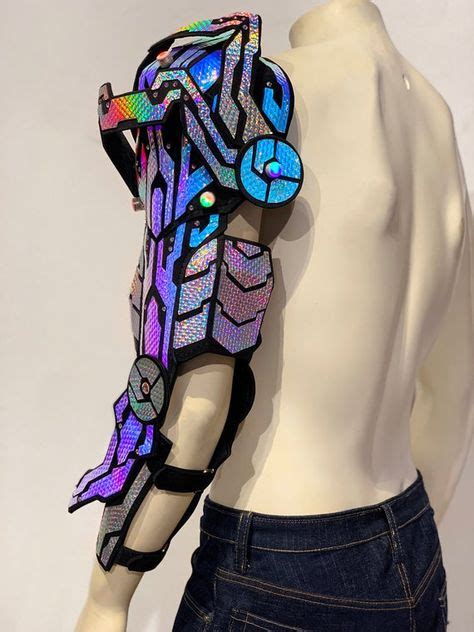 Circuit Breaker Cyborg Arm Holographic Armor Cyberpunk Cosplay