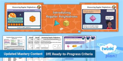 Y2 Introduce Regular Polyhedrons Planit Maths Lesson 3