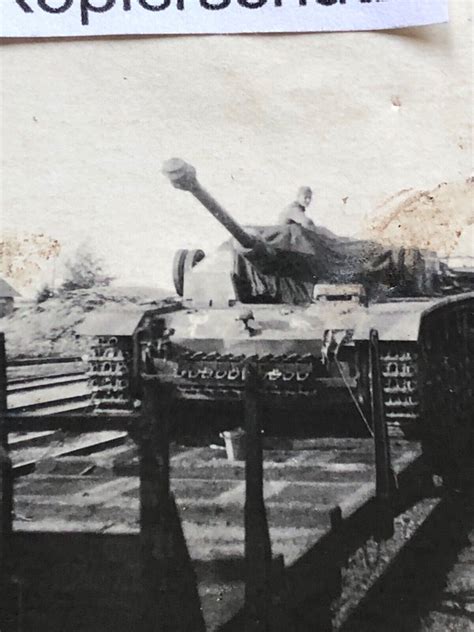 Altes Foto Transport Panzer Tank Langrohr Sturmgeschütz Kennung WW2 1