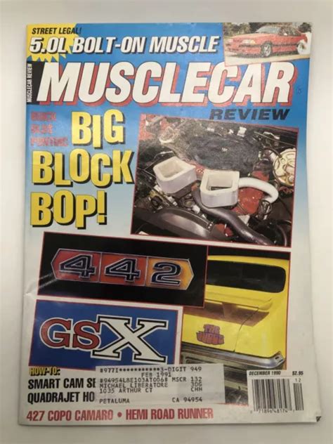 MUSCLE CAR REVIEW Magazine 1990 Dec MUSCLECAR 427 442 Camaro Hemi Road