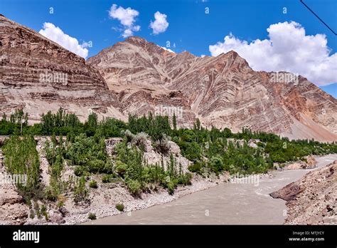 Rugged Landscape In Ladakh Stock Photo Alamy