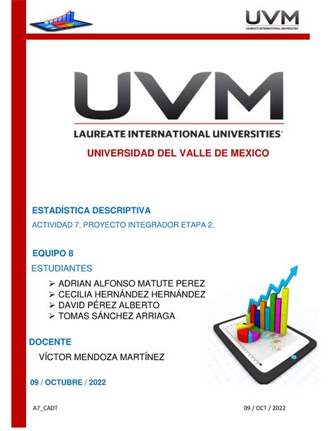 A7 ACDT Tarea UNIVERSIDAD DEL VALLE DE MEXICO ESTADÍSTICA