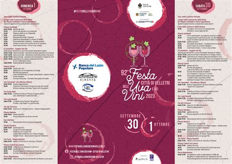 Velletri Il Salotto Del Vino La Novit Della Festa Dell Uva E Dei