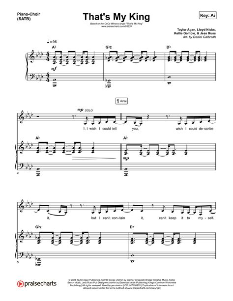 That's My King Sheet Music PDF (CeCe Winans) - PraiseCharts