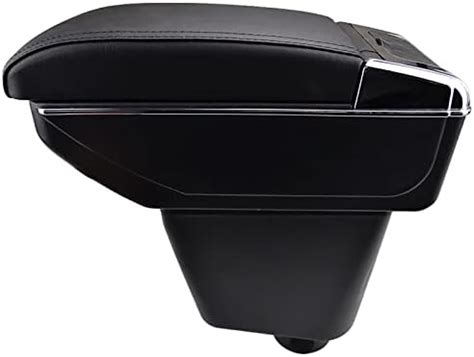 Dual Layer Black Leather Arm Rest For Captur Centre Console