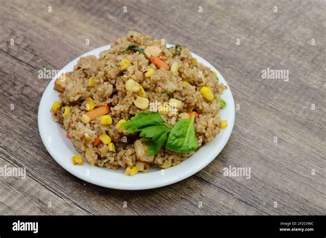 A Vegan Or Vegetarian Vegetable Fried Rice Stock Photo Alamy