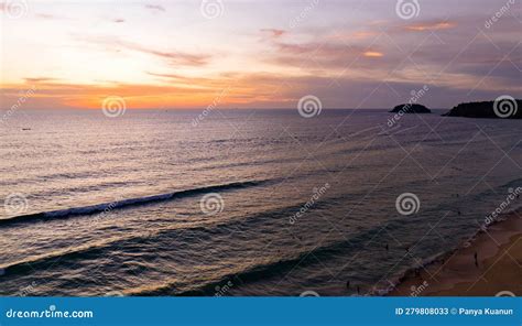 Aerial View Sunset Sky Nature Beautiful Light Sunset Or Sunrise Over