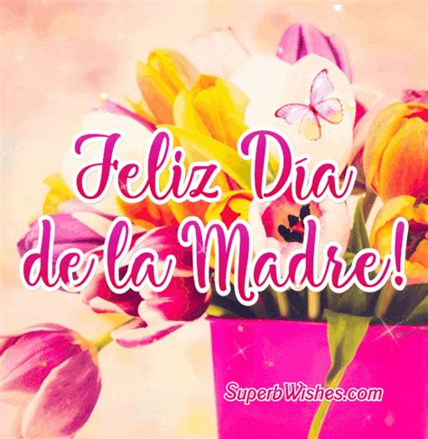 Feliz Día de la Madre Con Tulipanes en Maceta SuperbWishes