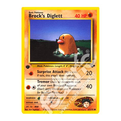 Brocks Diglett Comune Prima Edizione Eng Mint Federicstore