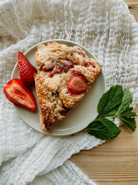 Sourdough Discard Strawberry Mint Scones Whip And Wander