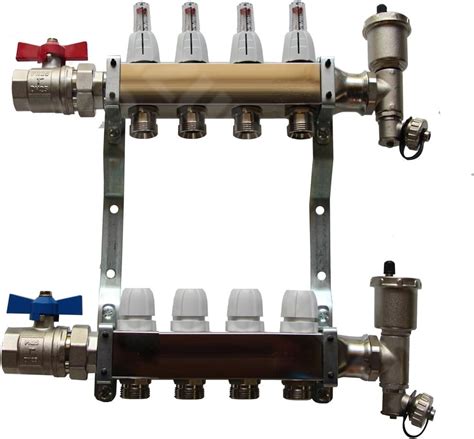 Heizkreisverteiler Edelstahl Mit Durchflussanzeige F R Fu Bodenheizung