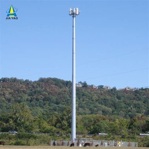 Free Standing 100 FT Tubular Steel Monopole Telecom Cell Tower Antenna