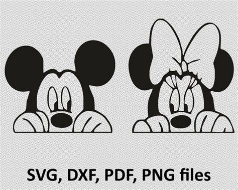 Mickey Mouse Svg File Minnie Svg Vinyl Cutting File Minnie Etsy