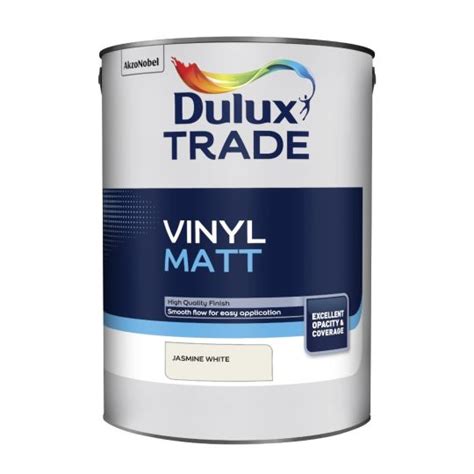 Dulux Trade Vinyl Matt Emulsion Paint Jasmin White L