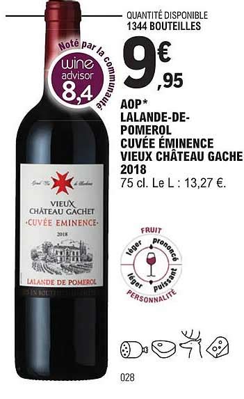 Promo Aop Lalande De Pomerol Cuv E Minence Vieux Ch Teau Gache