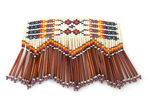 Lot - Native American Beaded Hair Clip