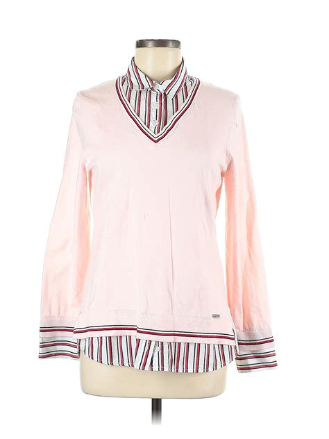 Tommy Hilfiger Pink Long Sleeve Top Size M 78 Off Thredup