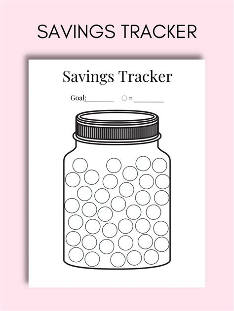 Savings Tracker Savings Tracker Printable Savings Challenge Savings