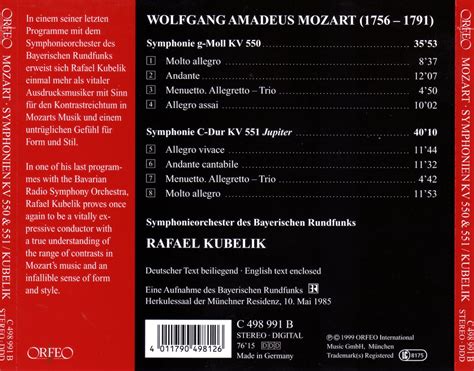 Mozart Symphonies Nos 40 And 41 Arkivmusic