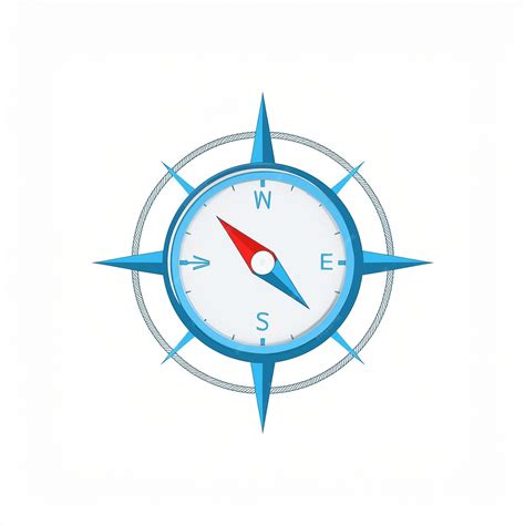 Premium Vector A Blue Compass With The Word South On It