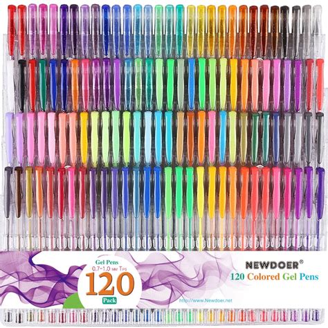 Juego de plumas de Gel 48 60 100 120 colores recargas bolígrafo de