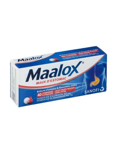 MAALOX Maux d Estomac Goût Fruits Rouges Sans Sucre