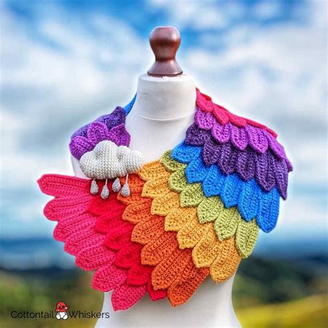 Crochet Rainbow Wrap Rainy Days Shawl PDF PATTERN ONLY - Etsy