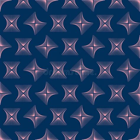 USA Style Seamless Pattern White Stars On Blue Background Vector