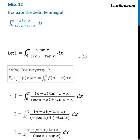 Integral Of Tanx