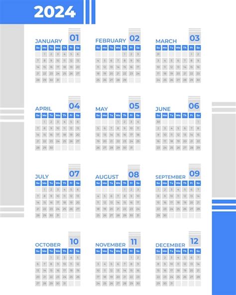 Dise O De Plantilla De Calendario Vector Premium